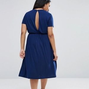 ASOS CURVE Dress - midi smock/cutout back